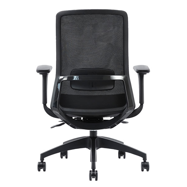 Chaise ergonomique avec soutien lombaire Polar noir - OfficePro - Prosiege
