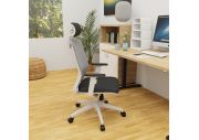 Fauteuil ergonomique blanc avec têtière Scott 4